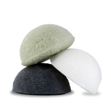 100% Natural Snow White Half Ball Konjac Sponge for Face Cleaning